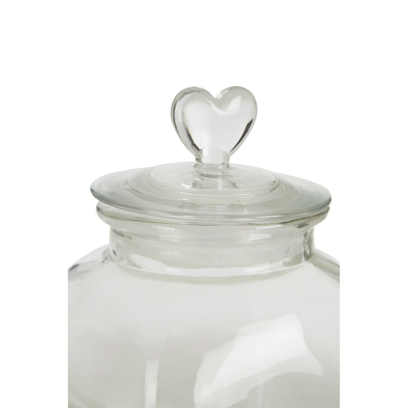Large Love Heart Glass Storage Jar