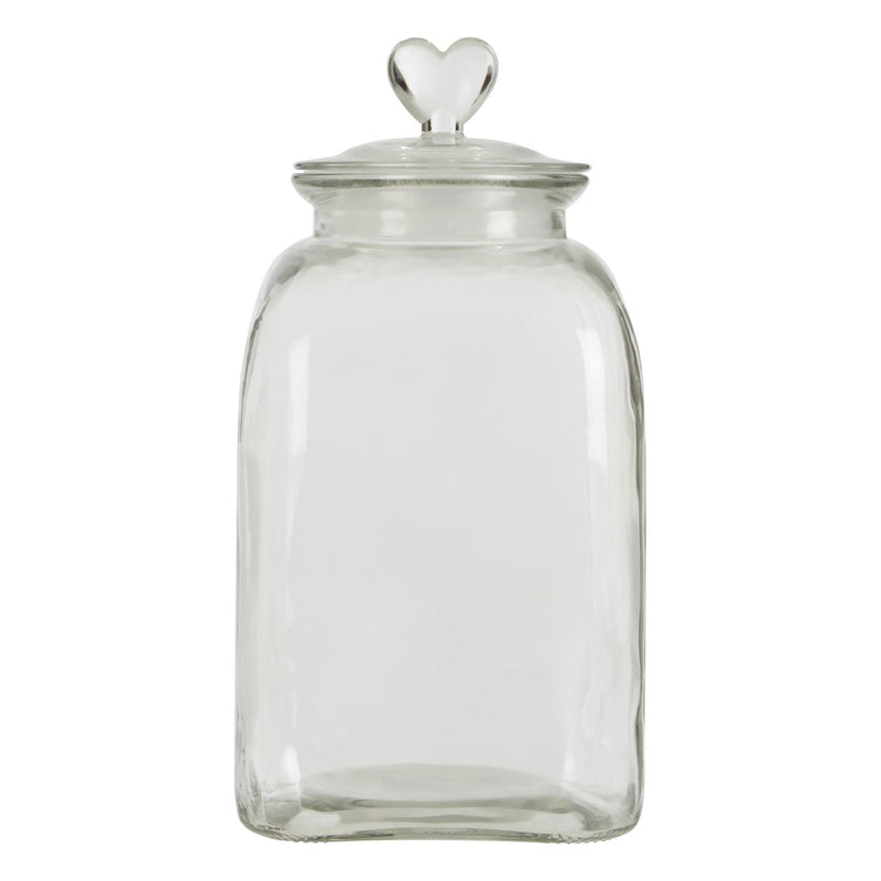 Large Love Heart Glass Storage Jar