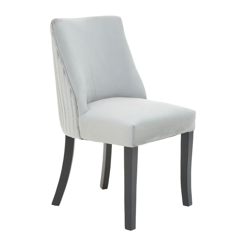 Lined Grey Velvet Dining Chair