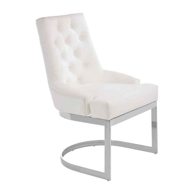 Luxe Chrome Base Dining Chair