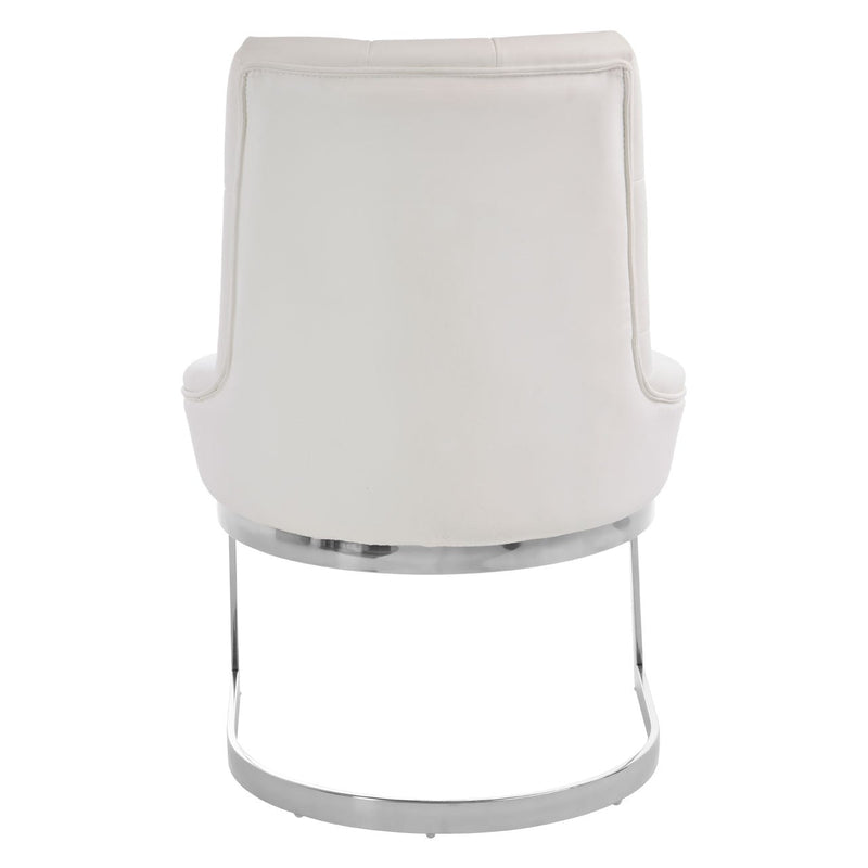 Luxe Chrome Base Dining Chair