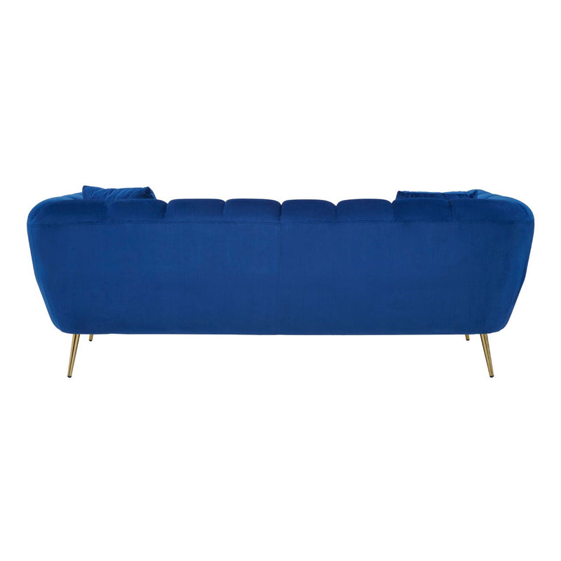 3 Seat Midnight Blue Velvet Sofa