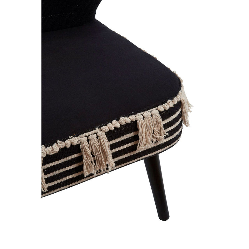 Boho Black Moroccan Chair