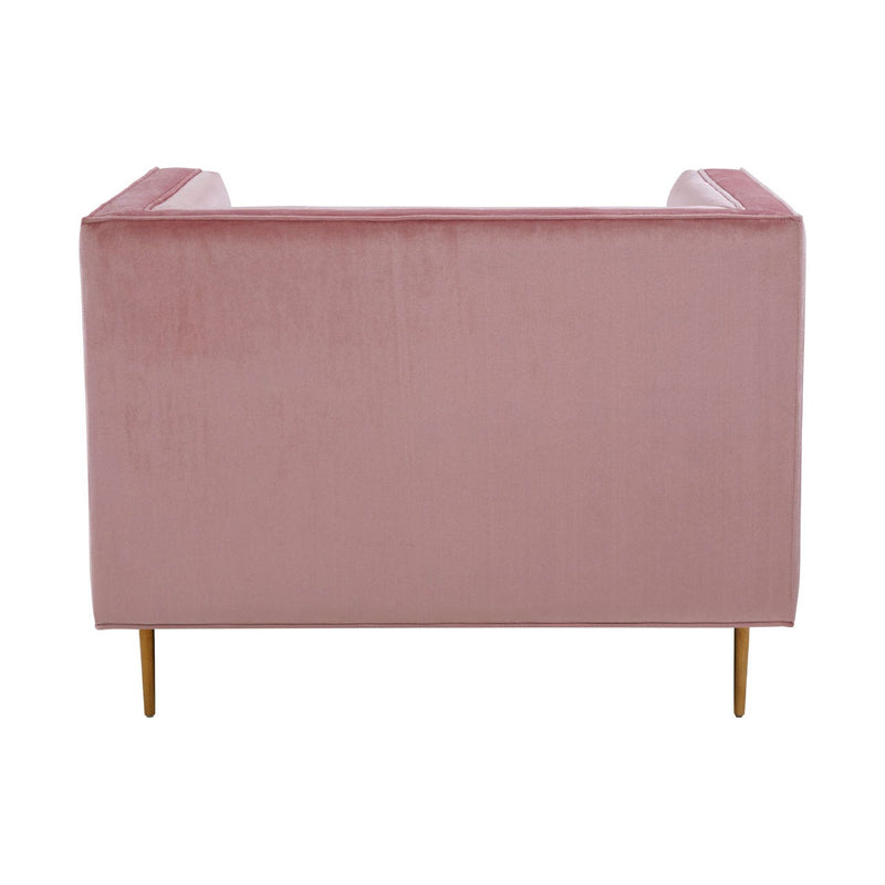 Plush Pink Velvet Armchair