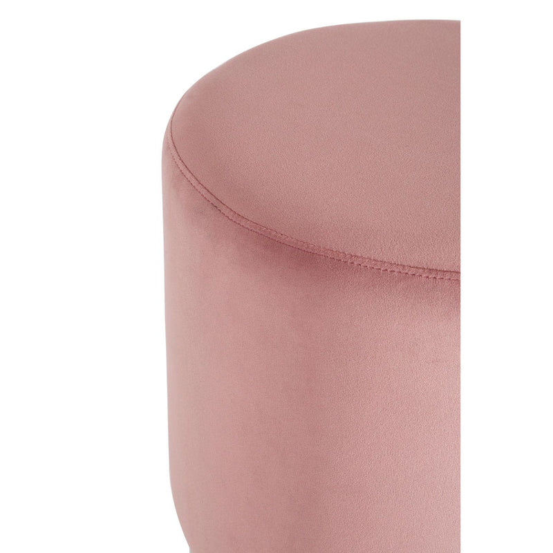 Soft Pink Velvet Stool