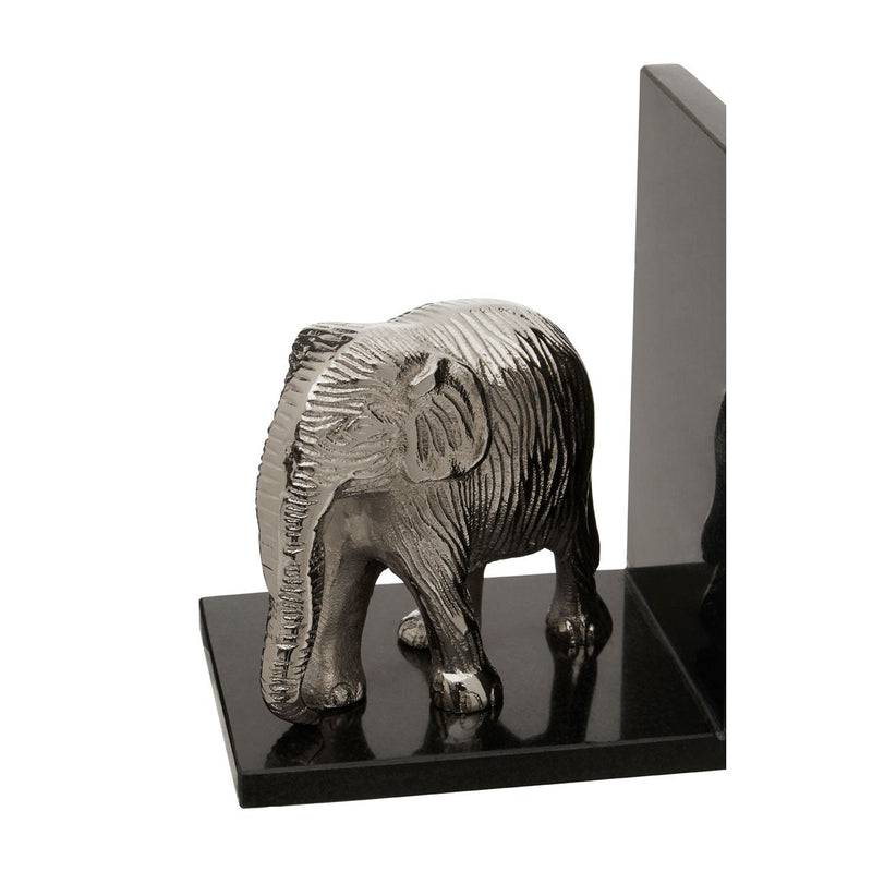 Silver Elephant Bookends