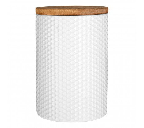 Tall White Dolomite Storage Canister